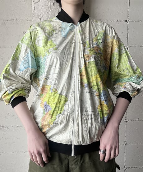 World Map Pattern Jacket WHBK