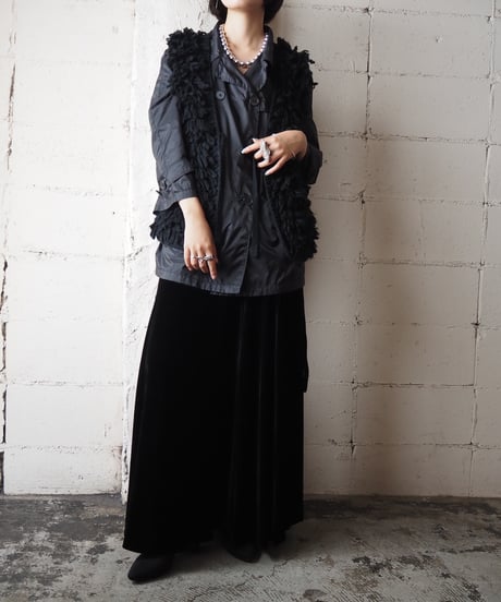 SONIA RYKIEL Loop Fringe Knit Vest BK