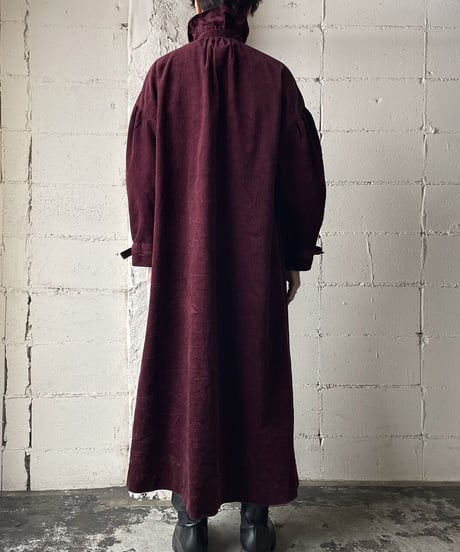 Frill Collar Corduroy Coat PUR