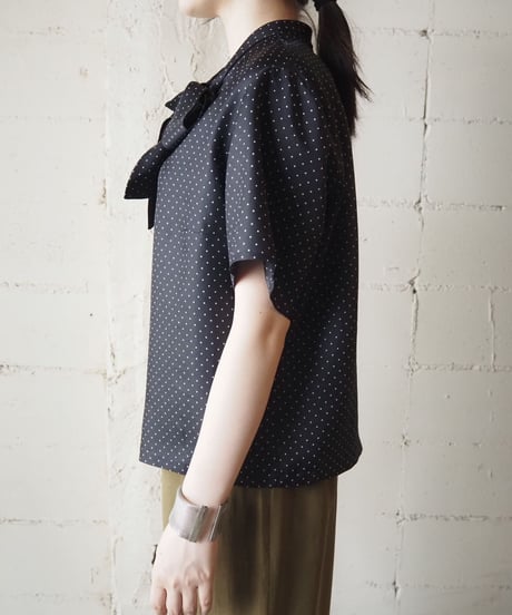 1980's Dot Bowtie Blouse
