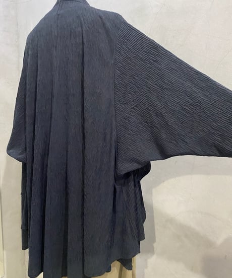 Dolman Sleeve Drape Stand Collar Tops BK