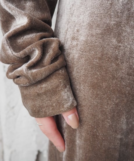 MM6 Velour Crew Neck Dress LBR