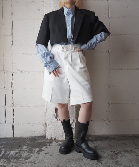 REMAKE 1960's Vintage Cut Off Short Jacket BK