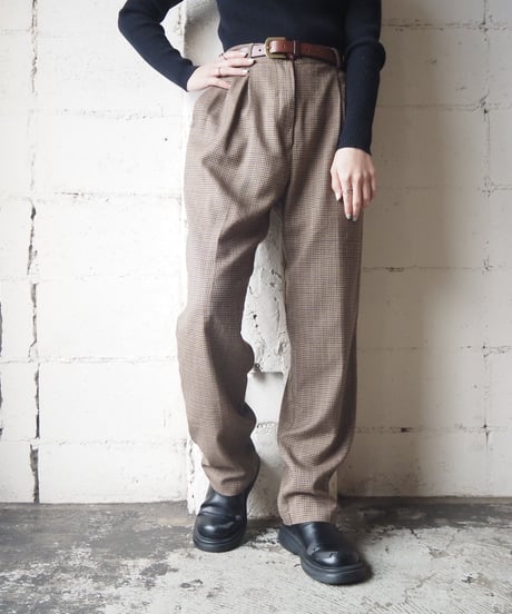 Check Tuck Pants BR