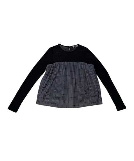 Andy Warhol Autograph Pattern Sheer × Pleats Tops BKGR