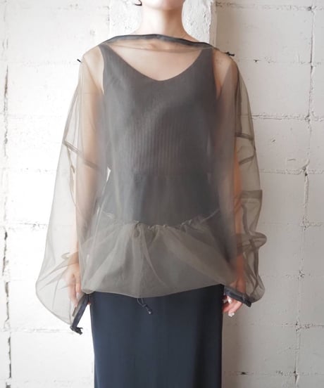 Bicolor Sheer P/O Jacket KA BL