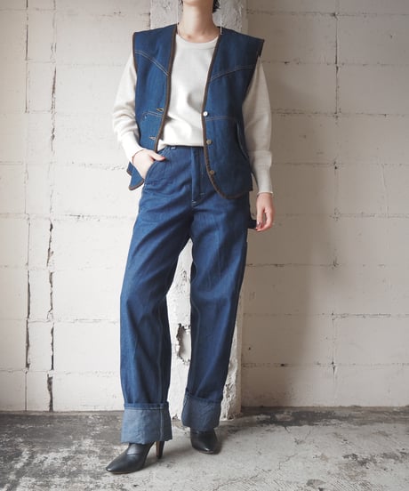 KENZO Jeans Boa Lining Denim Vest NV DBR