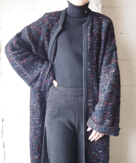 Mix Color Long Knit Gown BK