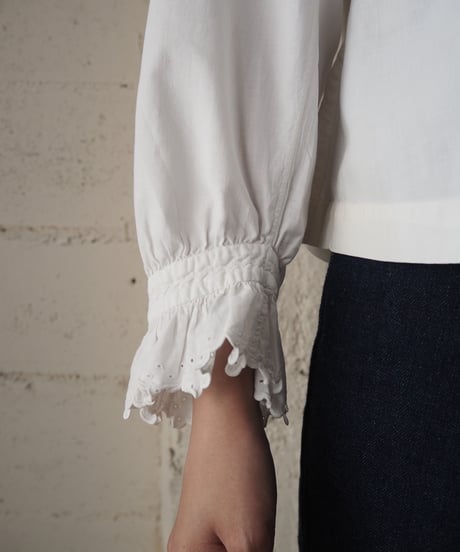 Frill Collar Pleated Blouse WH