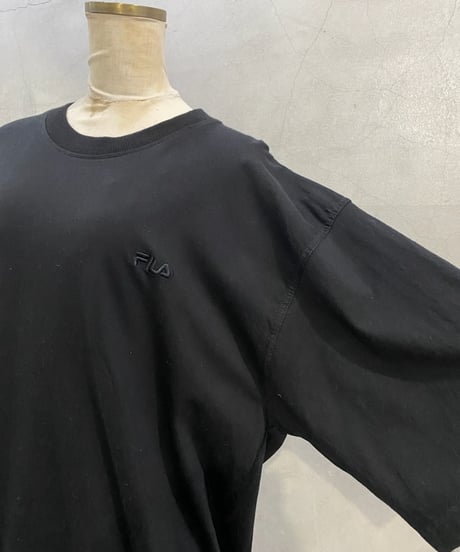 FILA Logo Stitch Tee  BK