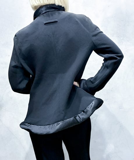 Jean Paul GAULTIER  FEMME Doughnut Collar W zip Jacket BK