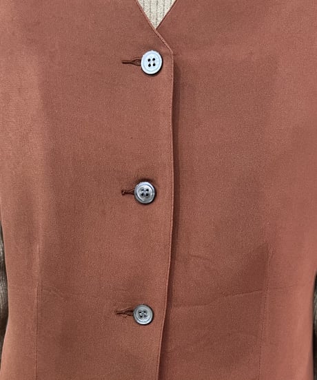 Silk V Neck Vest BR
