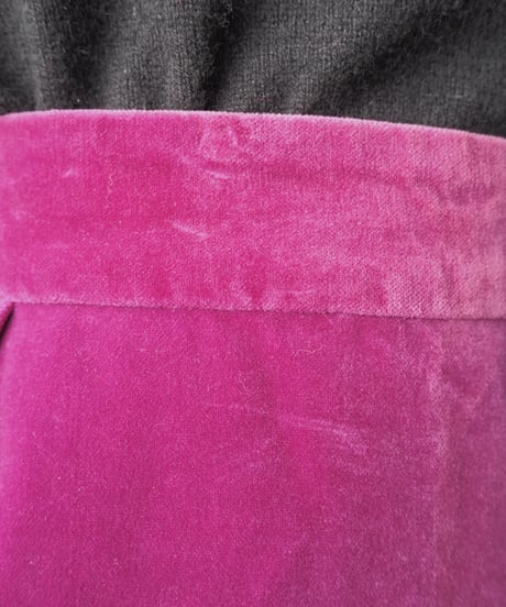 1960-70's Cotton Velour Long Skirt PUR
