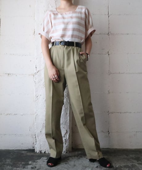 Square Neck Border Tops BEWH