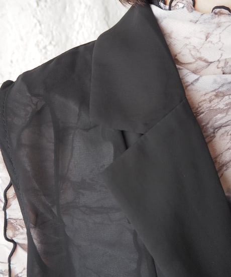 Sheer Jacket Vest BK