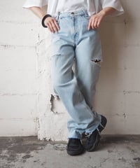 REMAKE Levi's 550 Slashed Denim Pants LBL