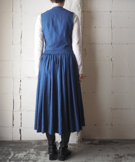 〜1970's Sleeveless Tyrolean Dress BL