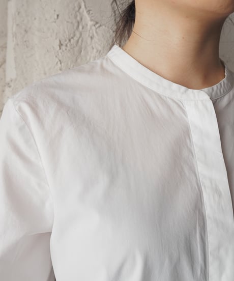 'S MaxMara Collarless Shirt WH