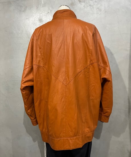 YESSICA 80-90's Dolman Sleeve Leather Jacket OR