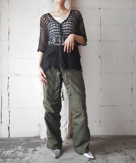 Crochet Half Sleeve Cardigan BK