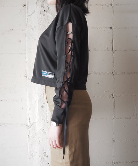 NIKE Lace Up Sleeve Track Jacket BK