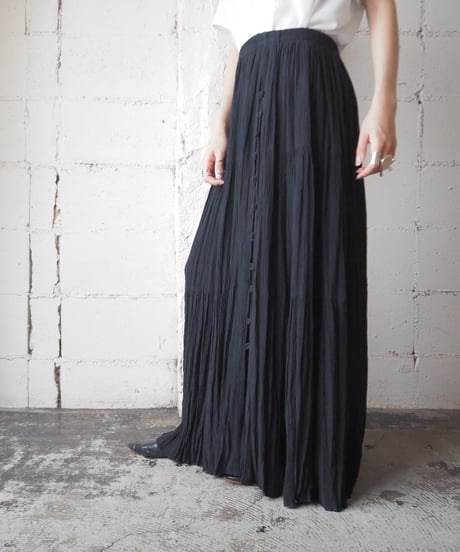 Washer Tiered Easy Skirt BK