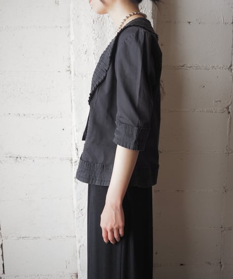 1980's KENZO Frill Blouse BK