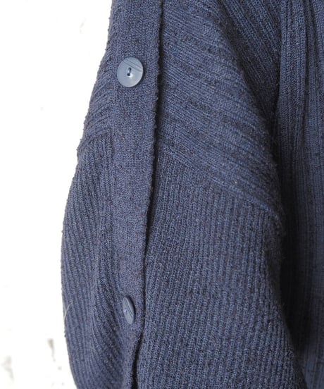 Button Sleeve Turtle Knit Dress NV