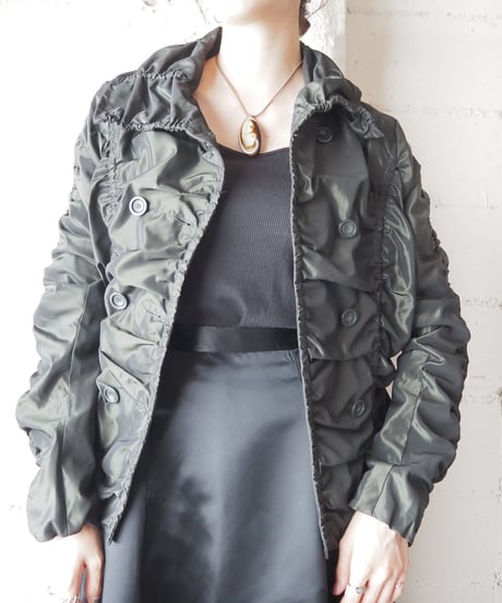 Shirring High Neck Jacket KA