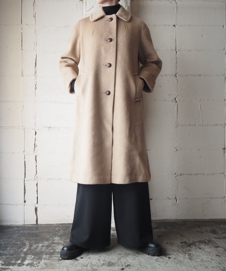 Stand Fall Collar Leather Button Coat BE