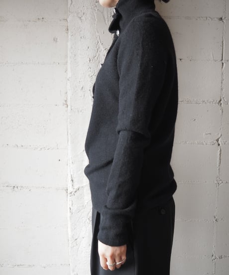 LAUREN Embrem Button Wool Knit BK