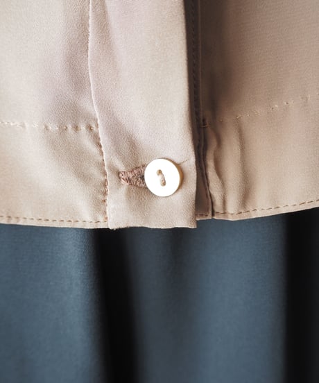 Pleated Band Collar Big Pocket Design Shirt BR