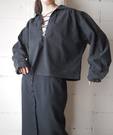 REMAKE Cropped Pirates Shirt BK
