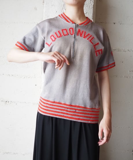 1960's Vintage "LOUDONVILLE" Half Zip Knit GR RE