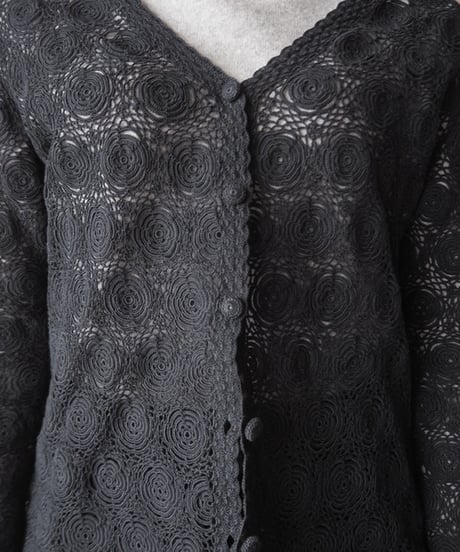 Hand Knit Crochet Cardigan BK