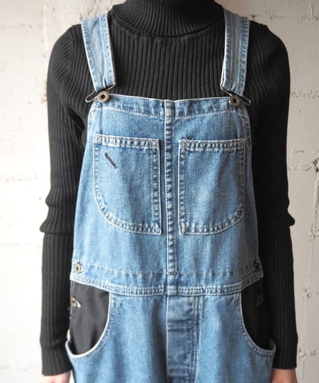 Lee Pipes Design Pocket Denim Overalls BL