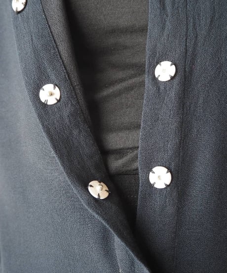 Satin Collar S/S Shirt BK