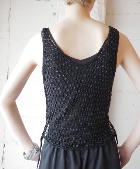 Beads × Crochet vest BK
