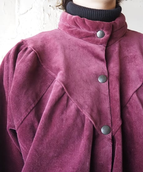Velour Stand Collar Jacket PUR