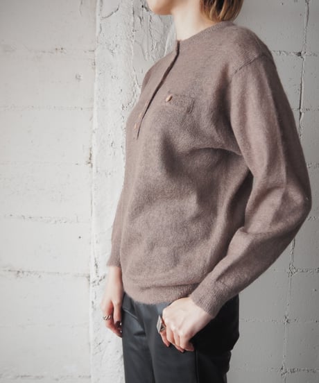 NINAHAZAN Mohair Mix Button Knit BE
