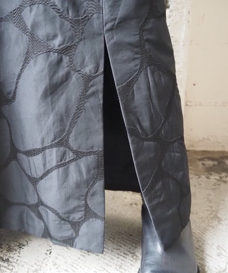 Pattern Volume Flared Skirt BK