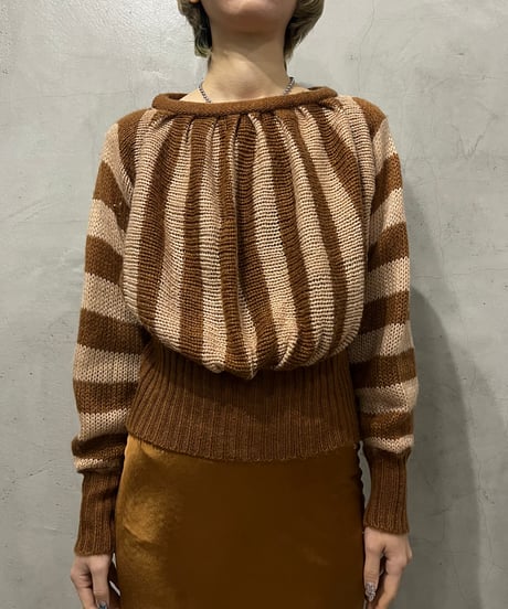 Dolman Sleeve Stripe Knit BEBR