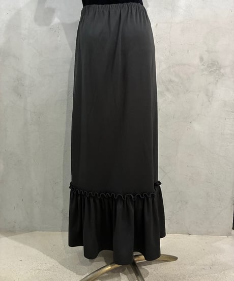 Tiered Hem Easy Skirt BK