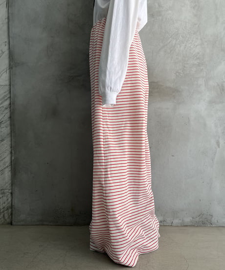 Stripe Pattern Wide Pants WHRE