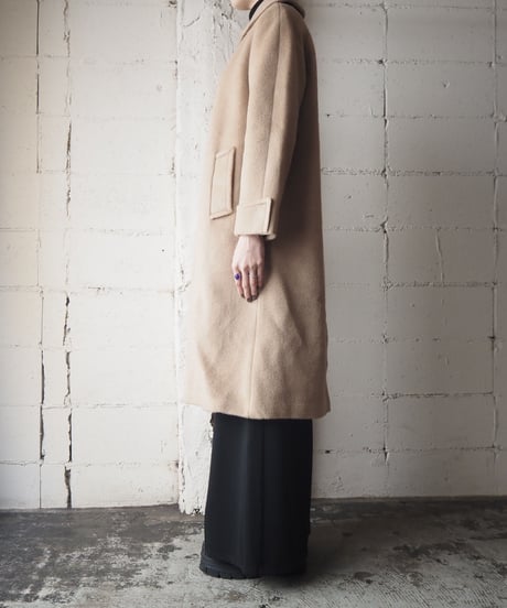 Stand Fall Collar Leather Button Coat BE