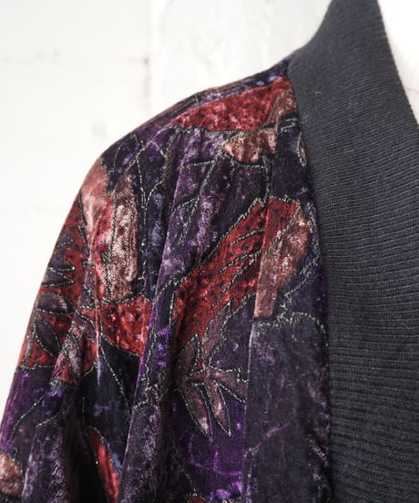 Leaf Pattern Velour Jacket REBK