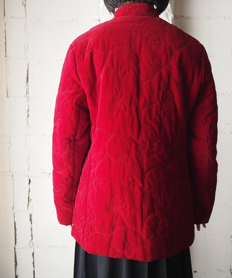 Quilted Velour China Jacket RE