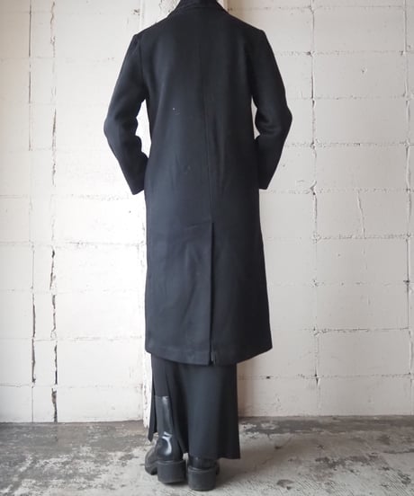 Velour Collar Chester Coat BK
