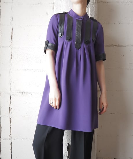 Sea NEW YORK Leather Belt Design Mini Dress PUR