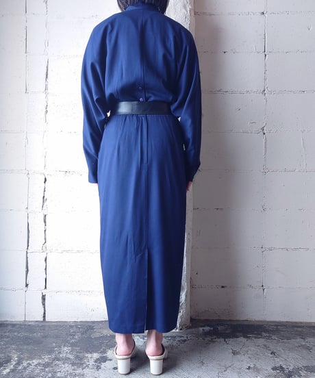 Dolman Sleeve Stand Collar Dress NV